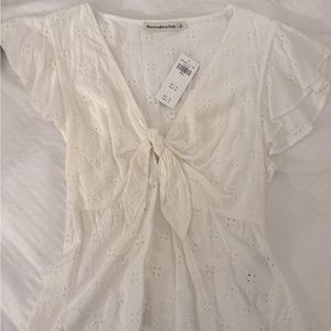Abercrombie eyelet top